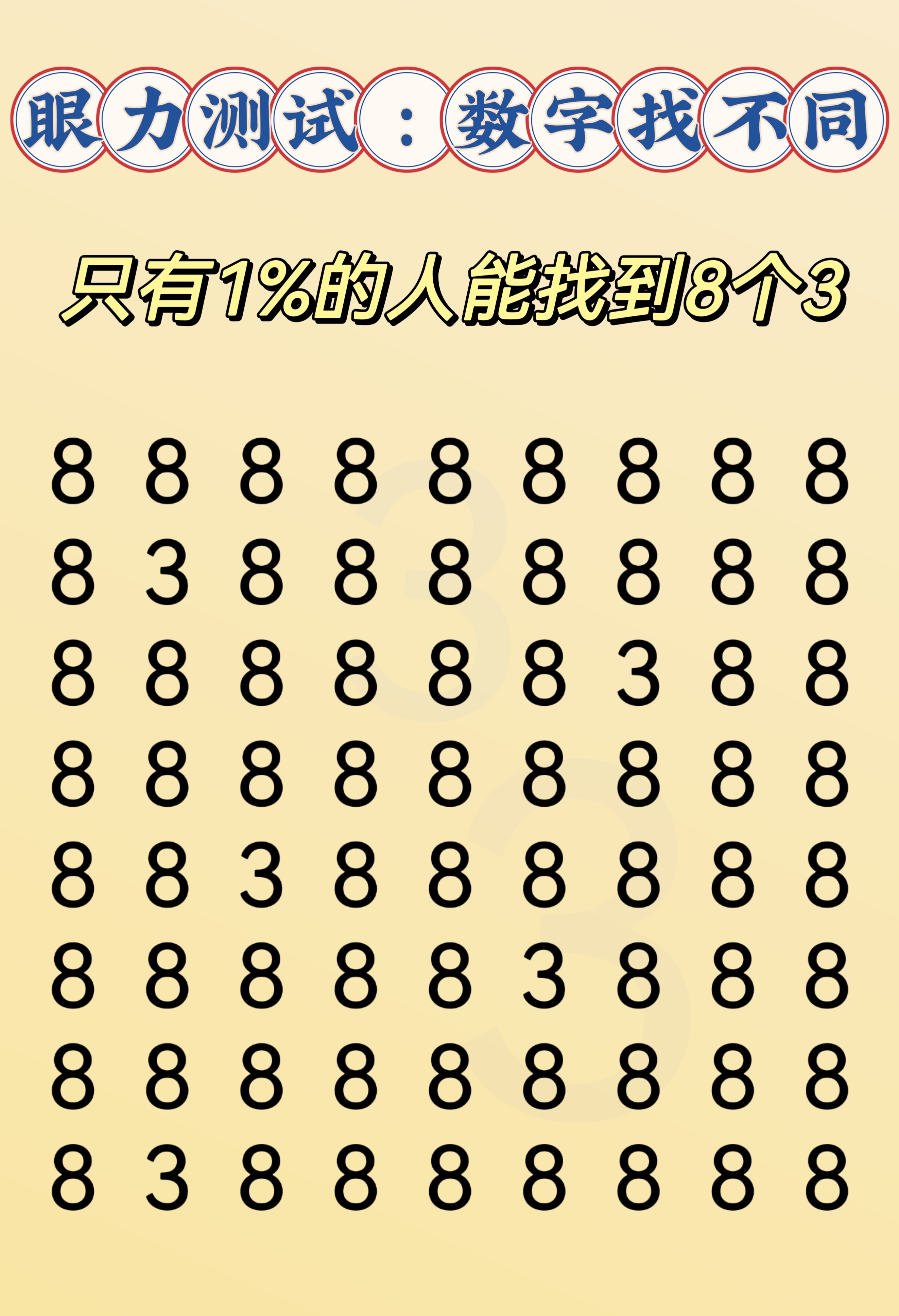 宝子们,今日份数字找不同来喽!