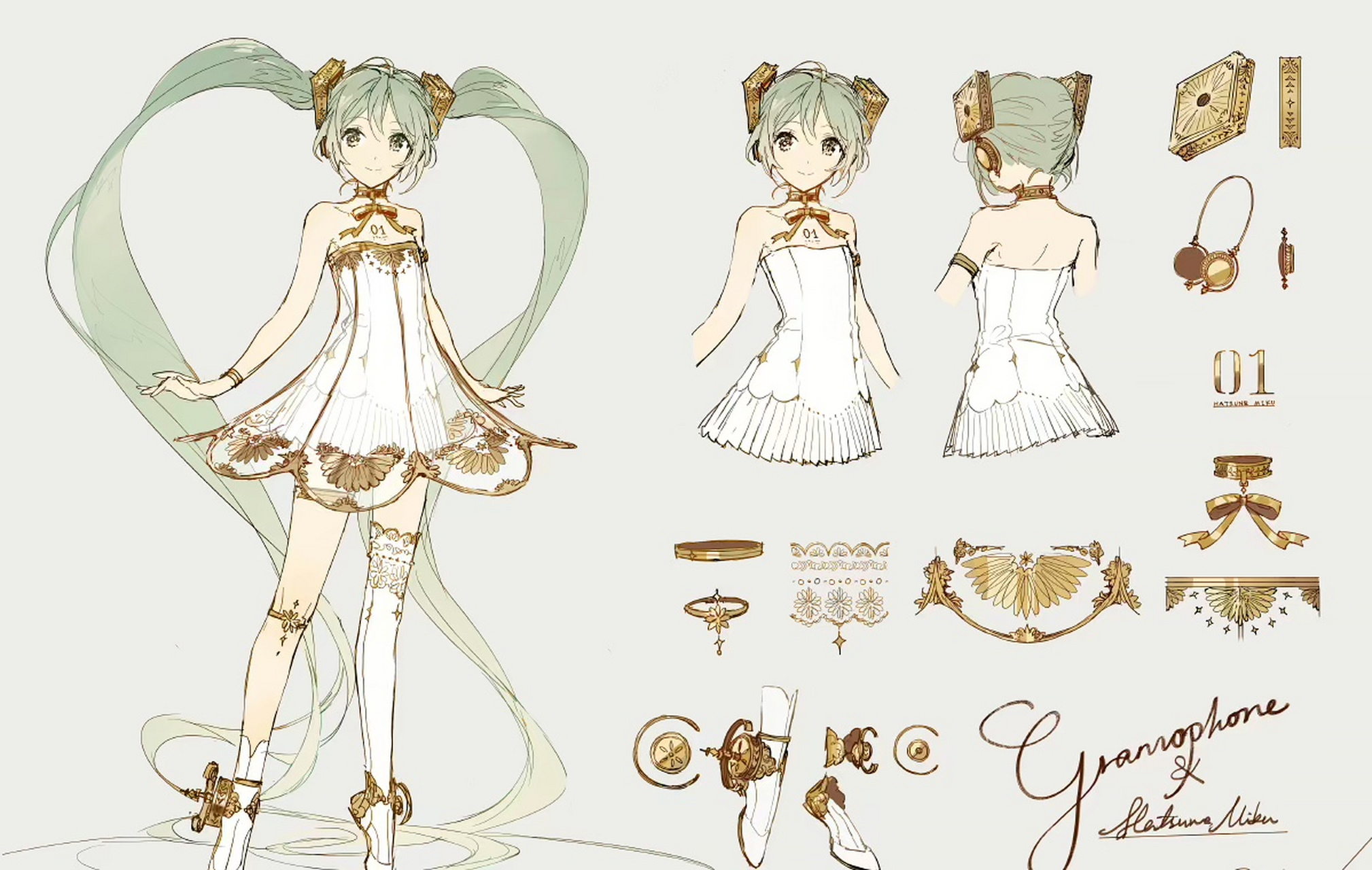 #初音未来#  衣服der设计过程～