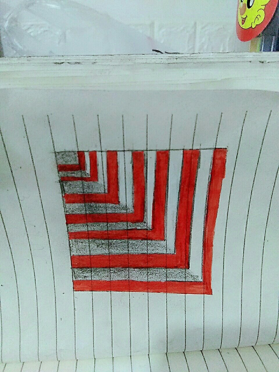 5岁的孩子,画的立体图形 真牛逼.
