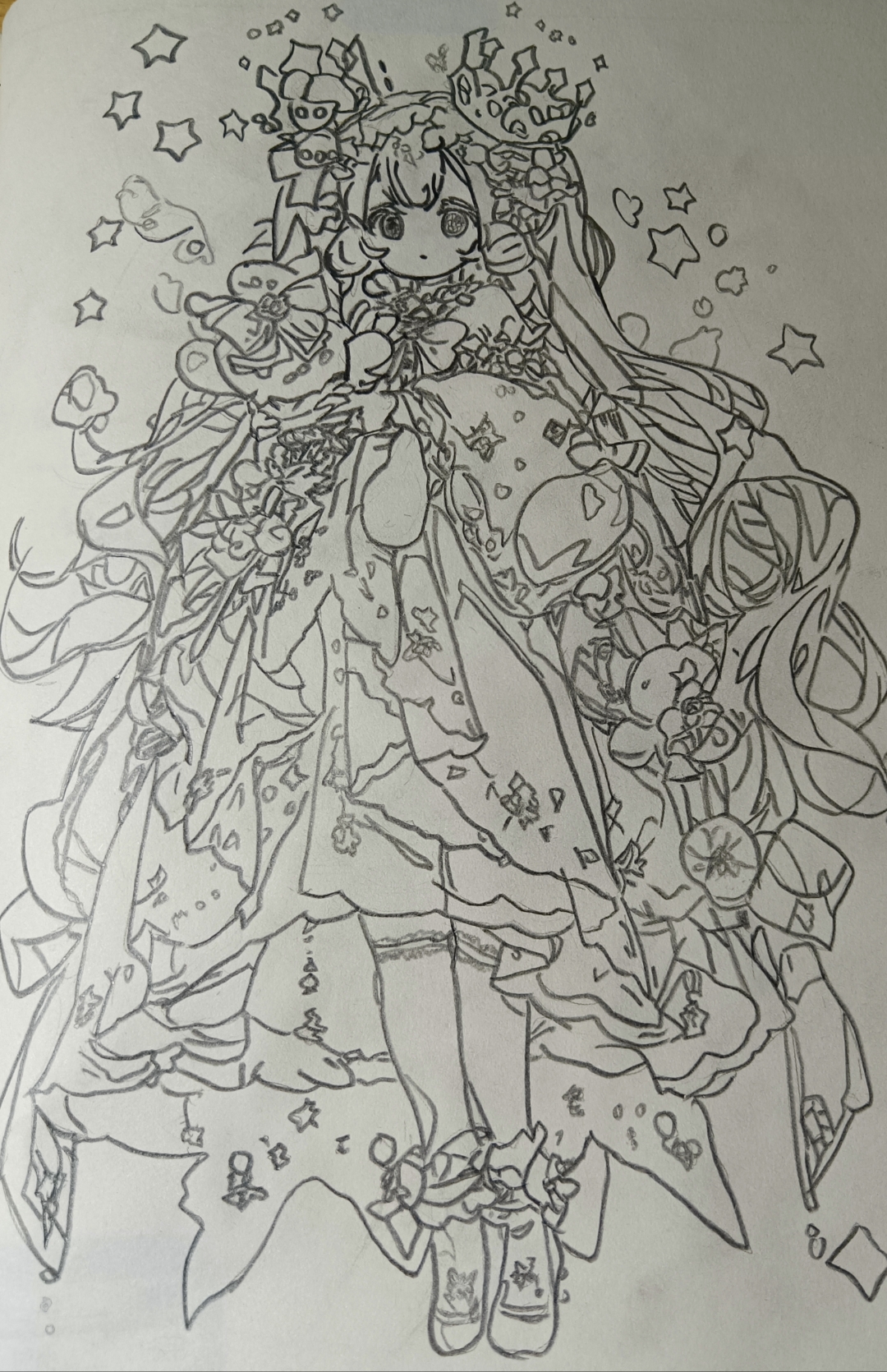 小粉小绿公主装,点赞破10发彩绘