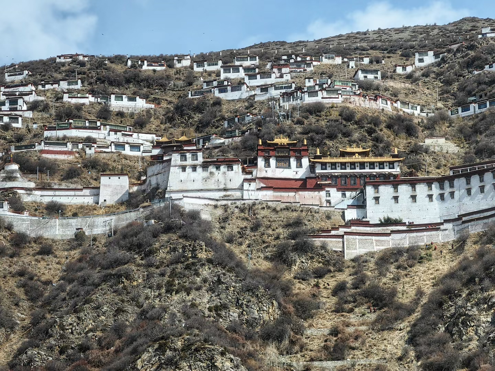 直贡梯寺全名"直贡梯密严刹土菩提洲园",是直贡噶举派的庭祖,在藏传