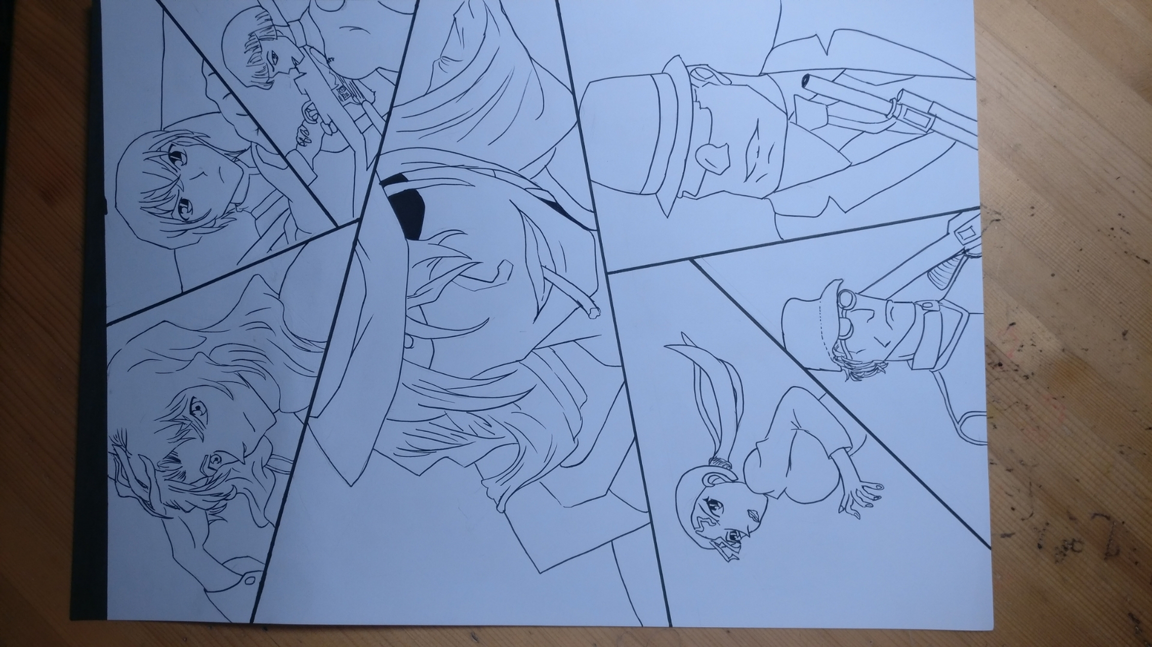 黑衣组织全家福线稿完成[大笑]