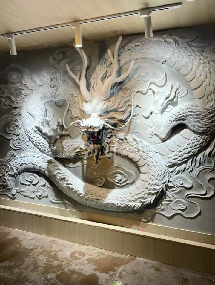 浮雕壁画,假山假树水泥雕塑,场景泥塑非遗传承人匠心设计制作#浮雕