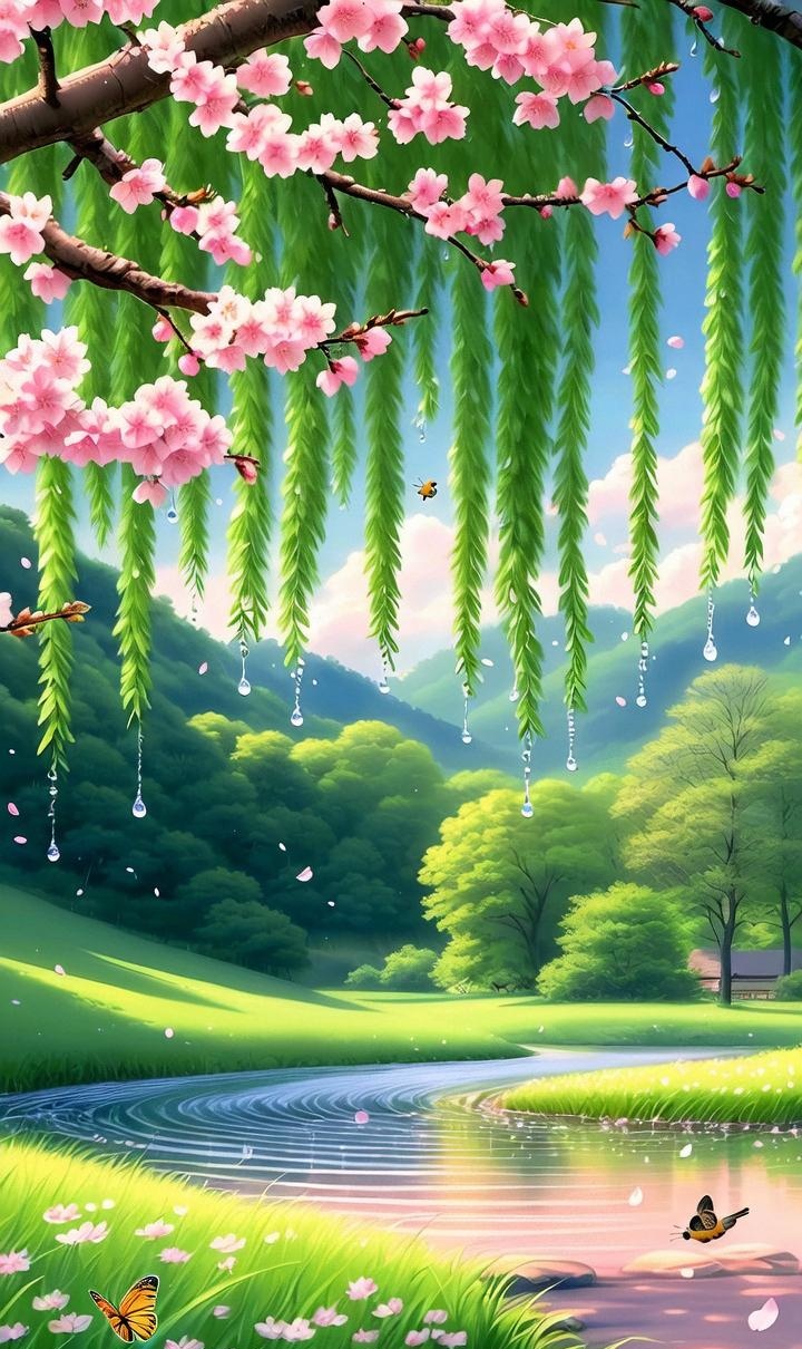 春天来了,樱花树下的小蝴蝶,又开始了它们的旅行
