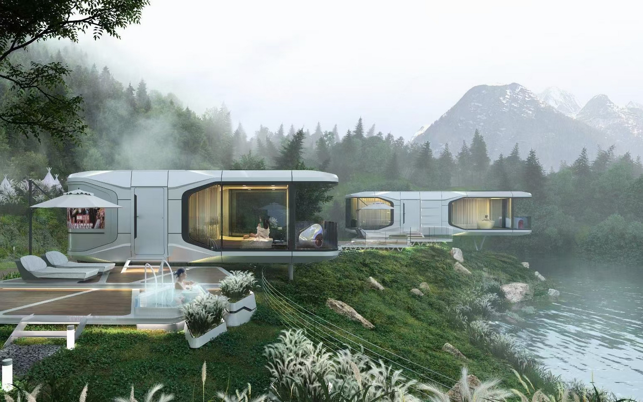 太空舱移动民宿,20天完成生产,2小时完成安装,住进风景里的移动民宿