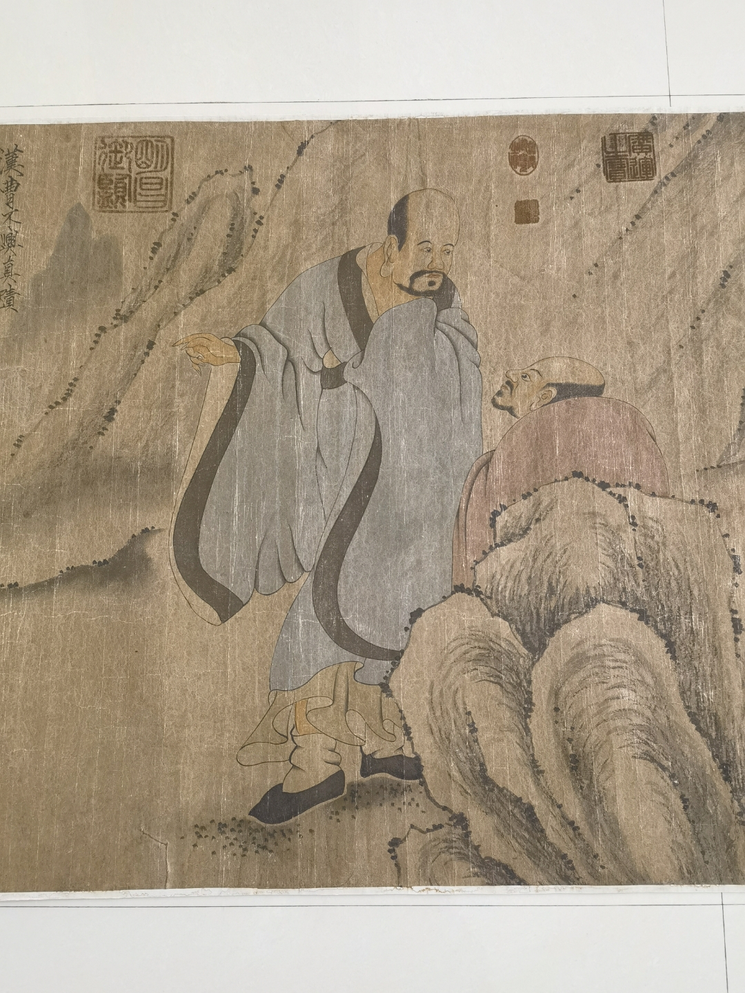 汉代老字画大长卷罗汉图 曹不兴人物画 古画一幅 纯手绘包手画 家里旧