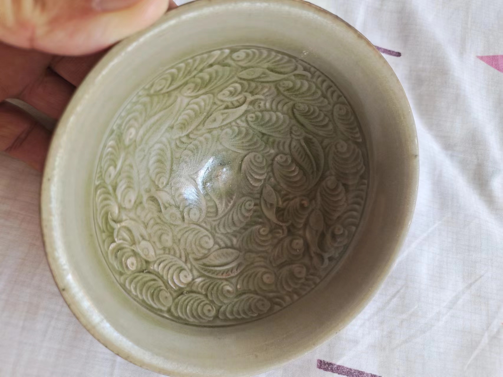 宋代61耀州窑【海水鱼纹 小碗】