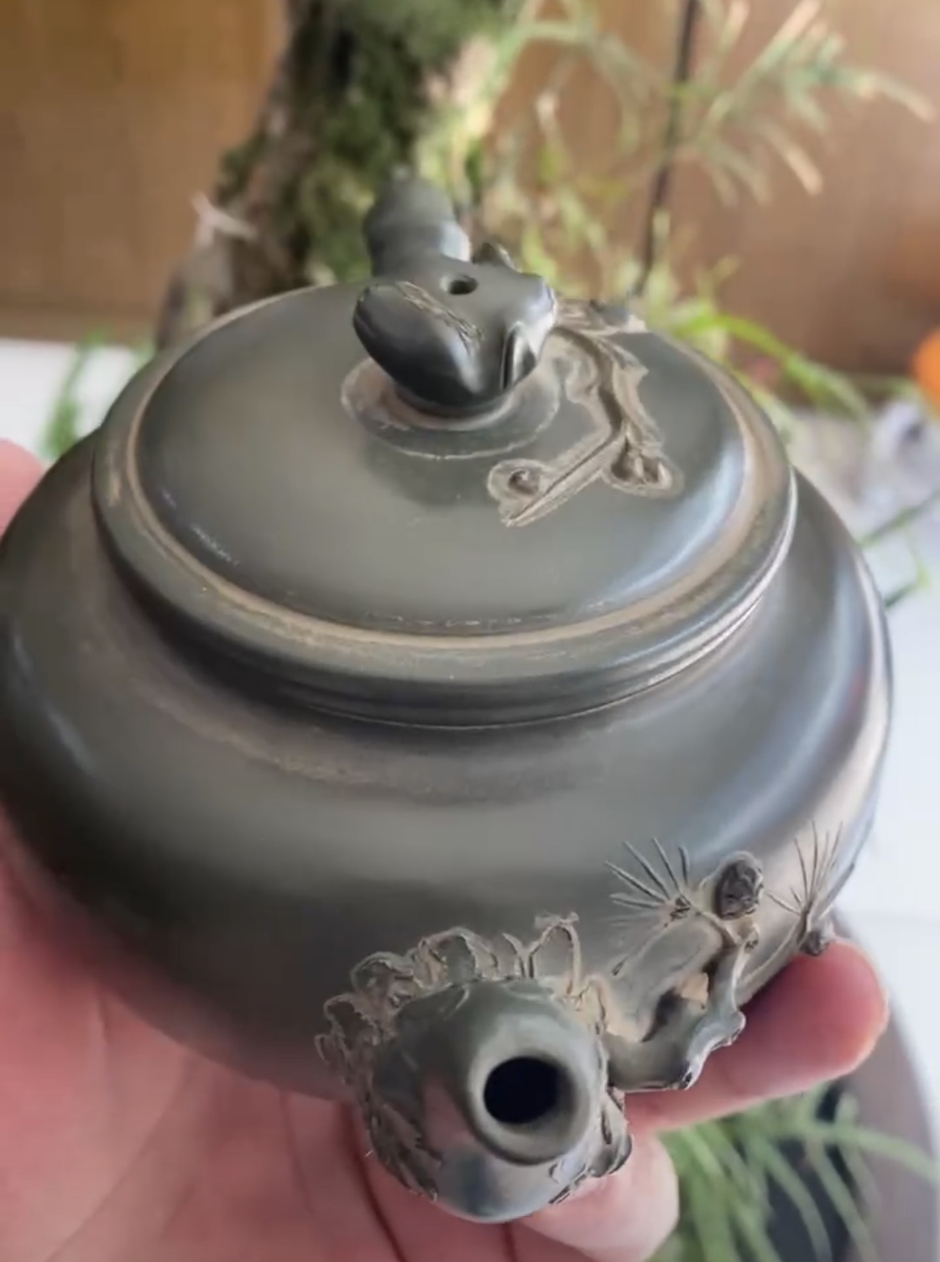 民国裴石民【松树梅花 绿泥紫砂壶】[握手][握手][握手]已结缘  !