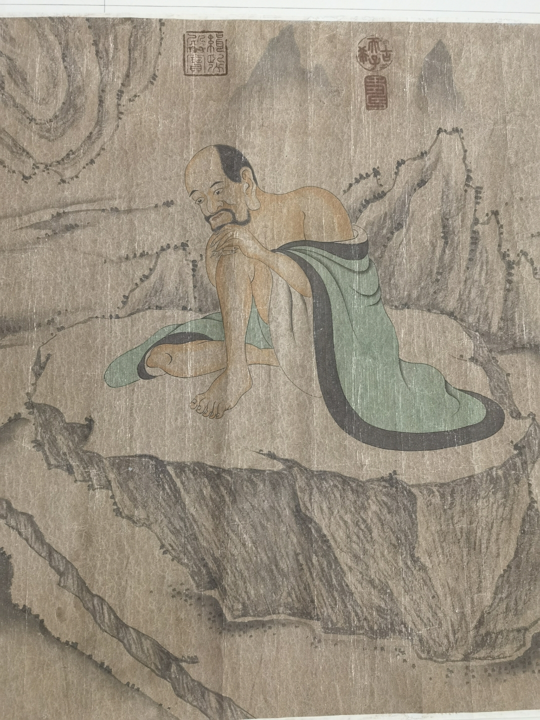 汉代老字画大长卷罗汉图 曹不兴人物画 古画一幅 纯手绘包手画 家里旧