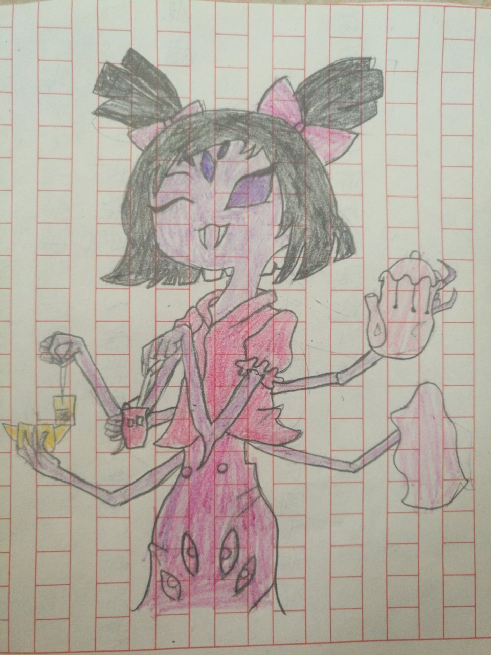 看我画了一个玛菲特[捂脸]不好看[捂脸] 如果可以请帮我改改,谢谢