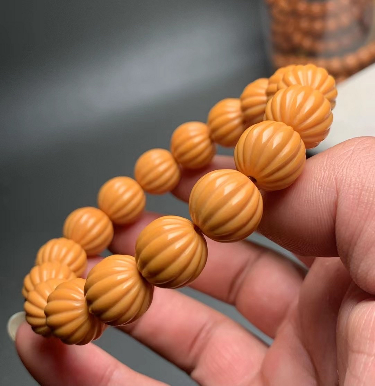 顶级龙焰 猴头 瓜珠手串. 尺寸:13.