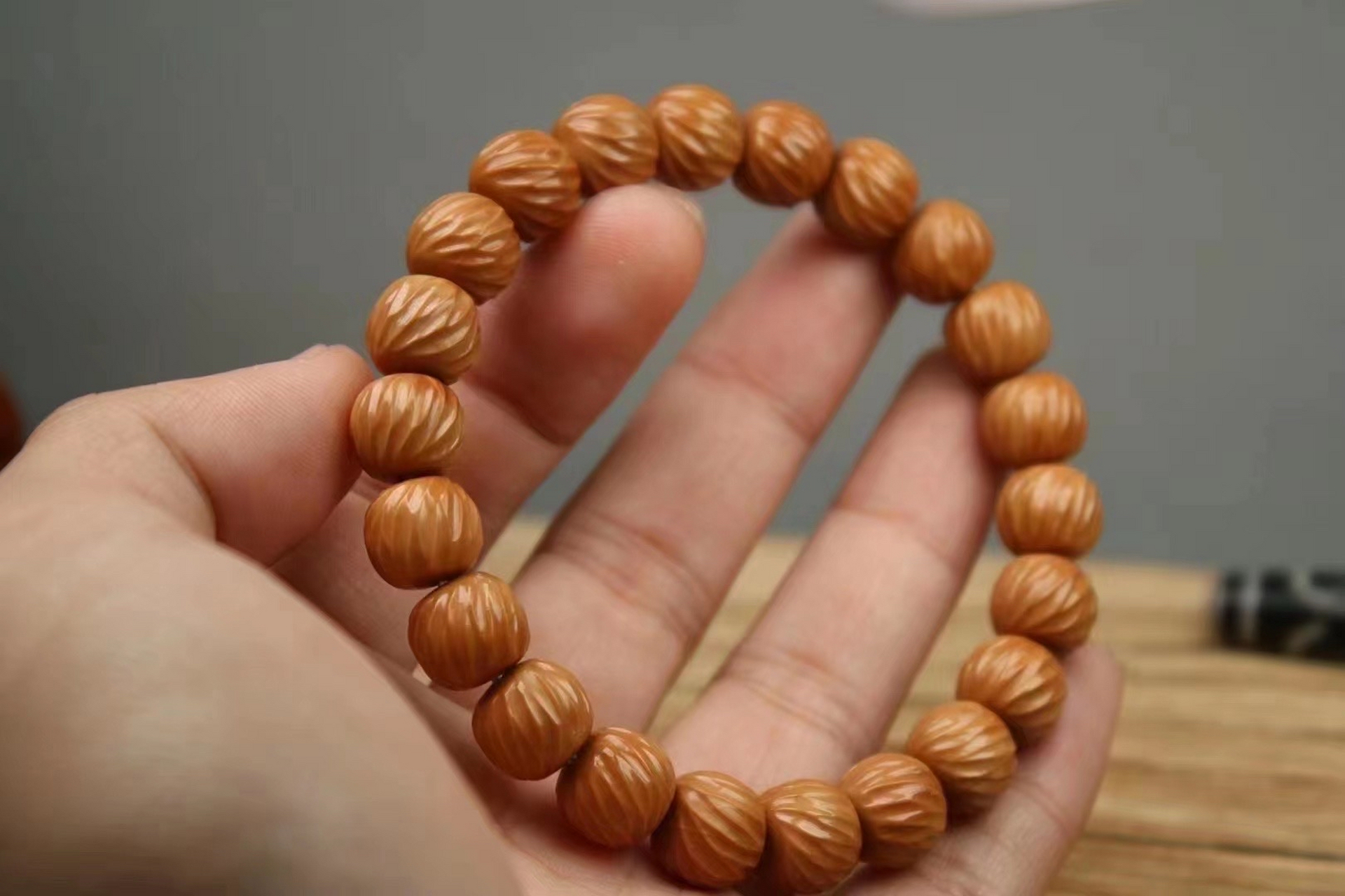 精品毕业极猴头手串-【剑气如虹】 精工手作,纹路乱中有序 全品无瑕疵