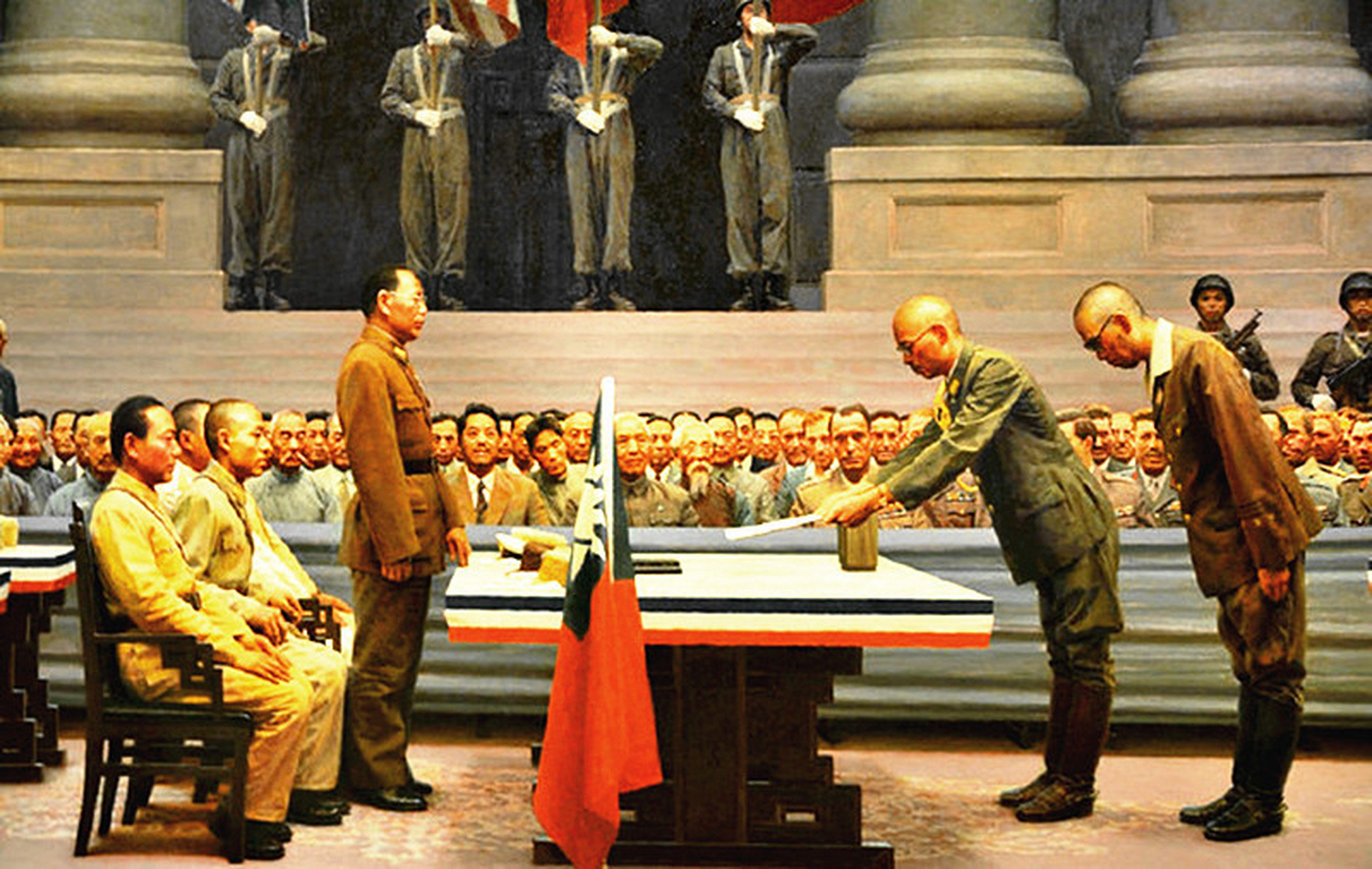 二战日本投降仪式图片