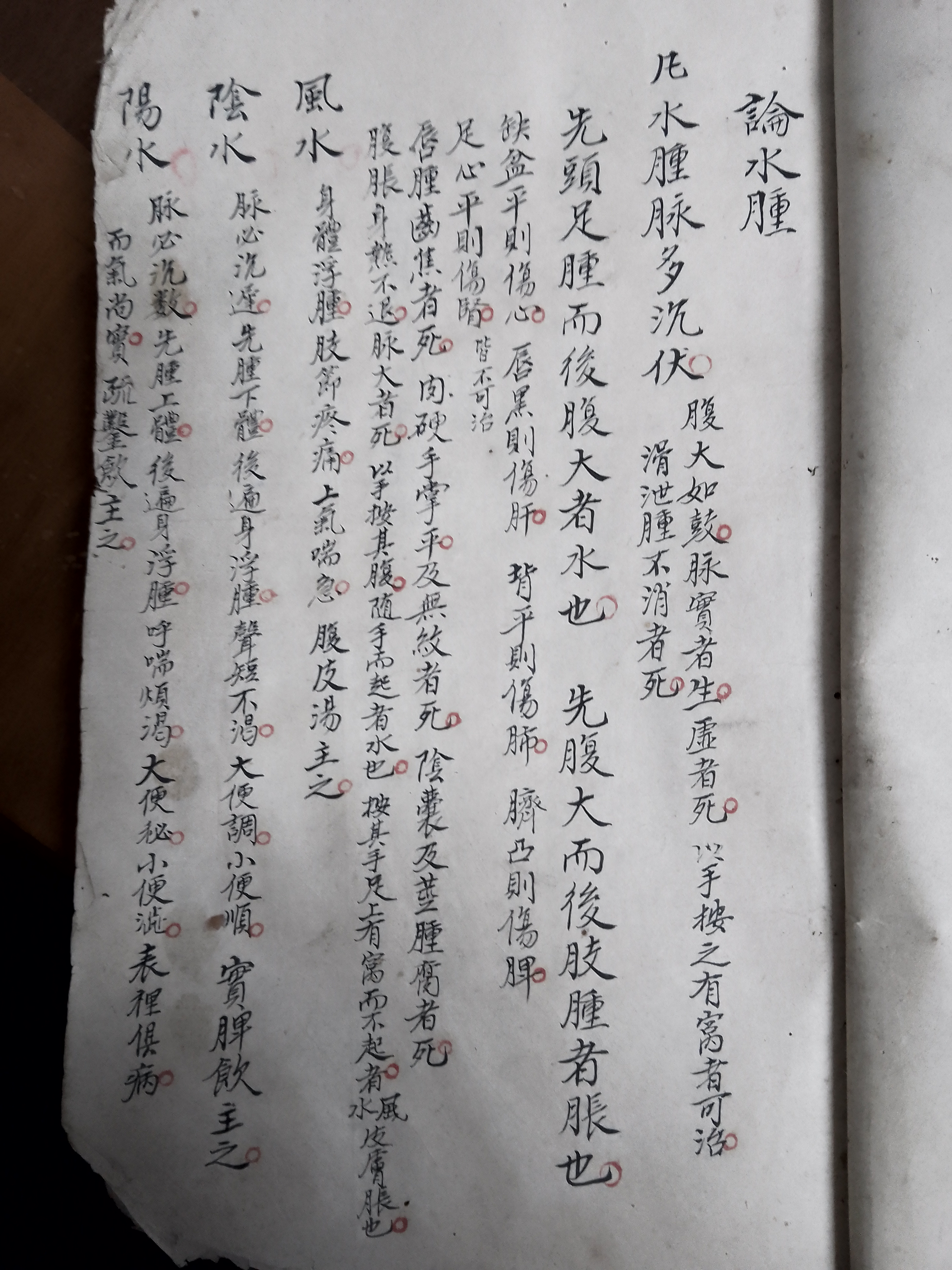 论水肿  祖国医学认为水肿分风水,阴水,阳水,石水,与现代医学称呼不同