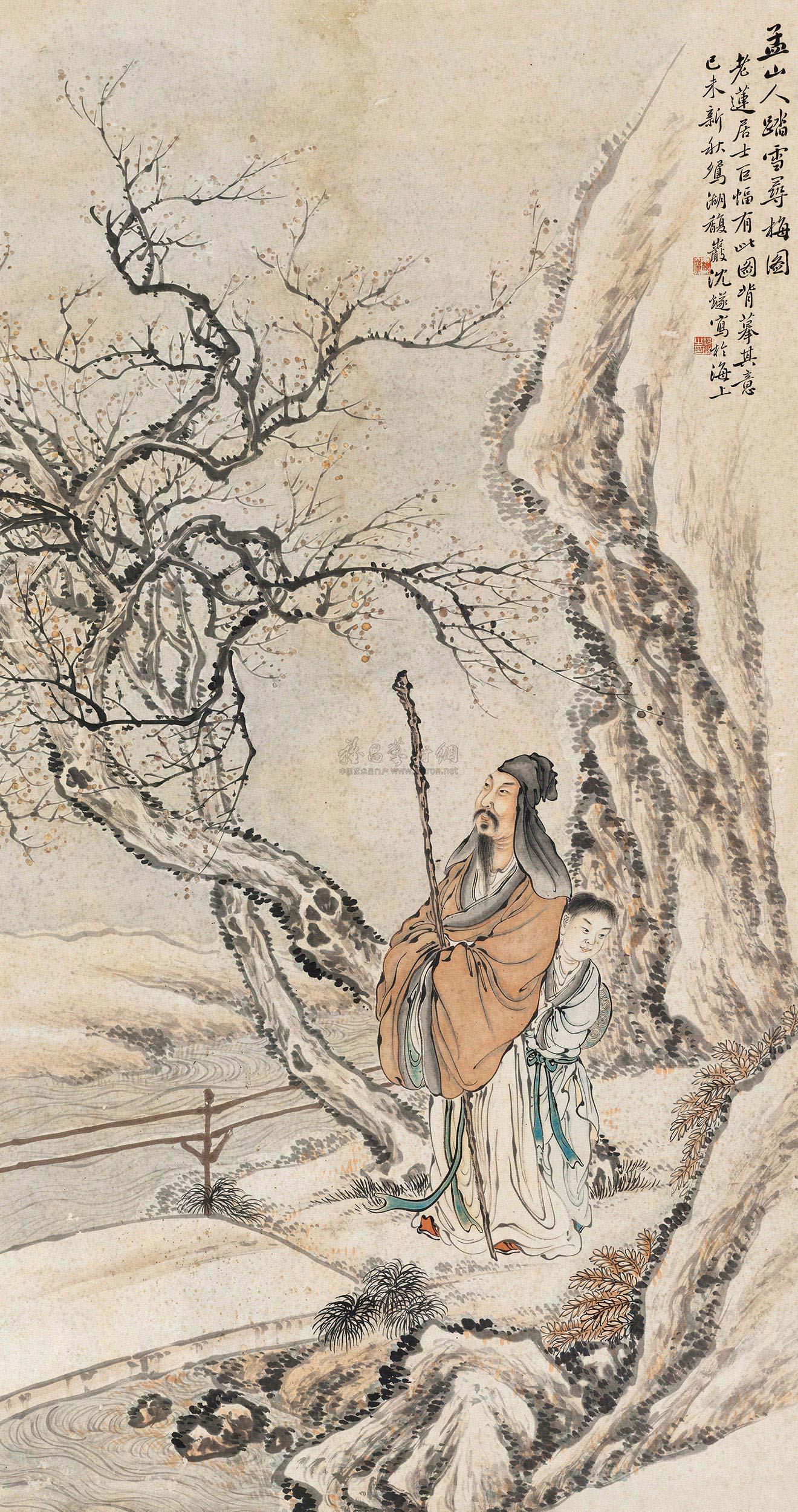 关于"踏雪寻梅"的典故,最早出自清代文学家张岱《夜航船》