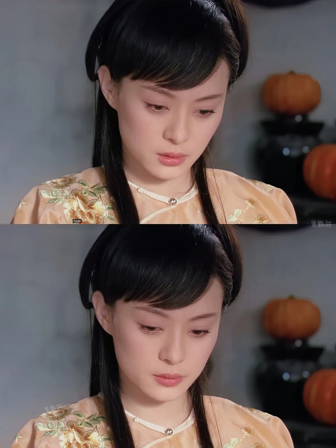 嬛嬛最后一次穿这么少女颜色的衣服 宣旨以后她就是32岁的钮祜禄甄嬛