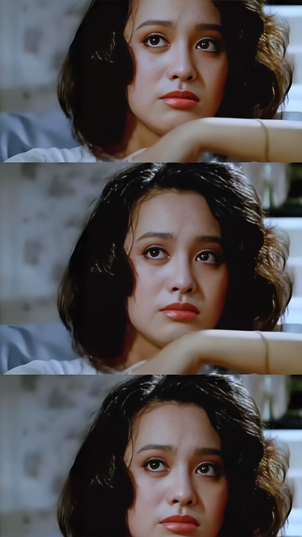 宁静是典型的浓颜系美人,年轻时得长相有点儿像洋娃娃般精致