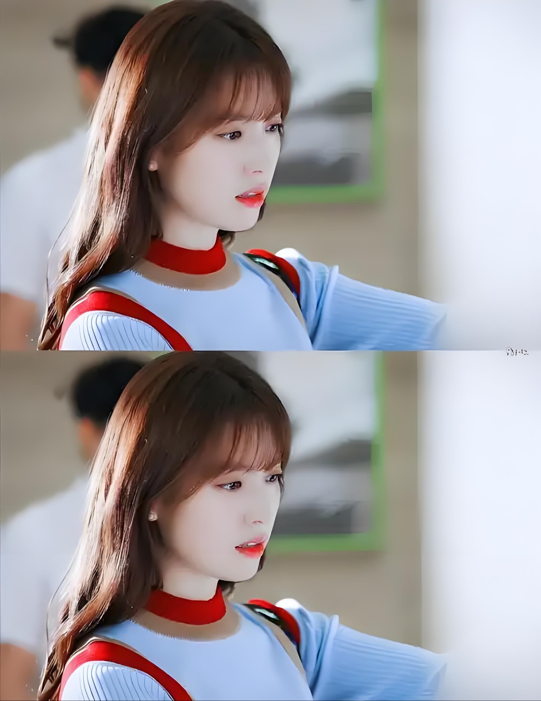 韩孝周的脸太小了,真是上镜脸.五官浑然天成,演技也好