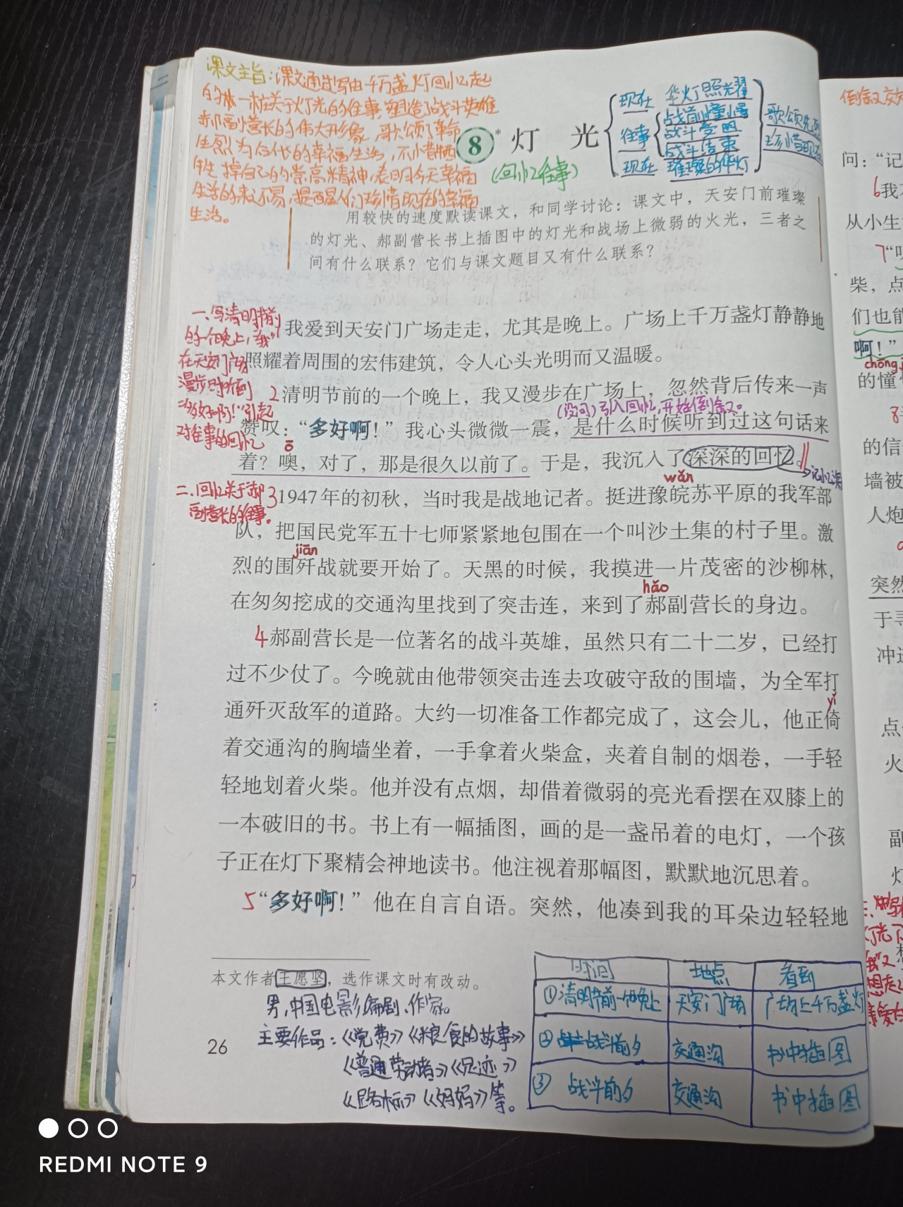 第8课《灯光》 一篇回忆往事的课文