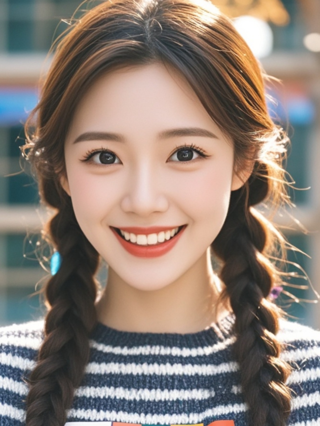 "今天阳光正好,我带着笑脸和彩色毛衣,准备迎接每一个美好的瞬间