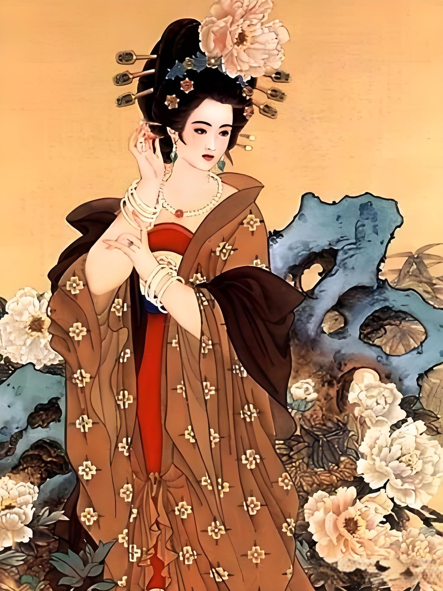 四大美女水墨画