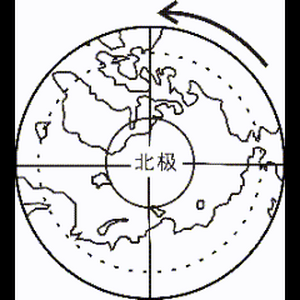 南北极俯视自转动图