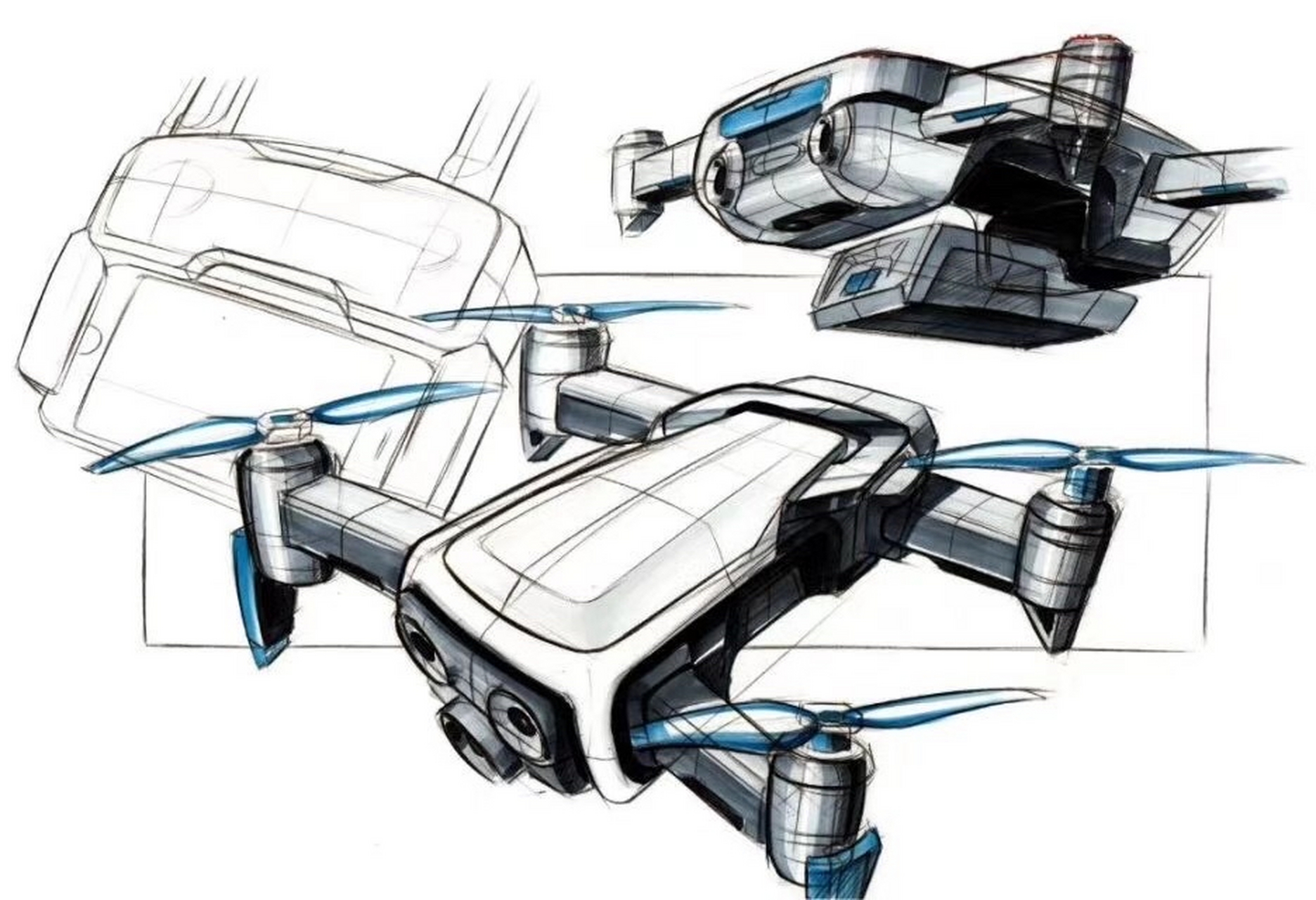 哇,牛逼的大彊无人机创作手绘!#设计# #手绘