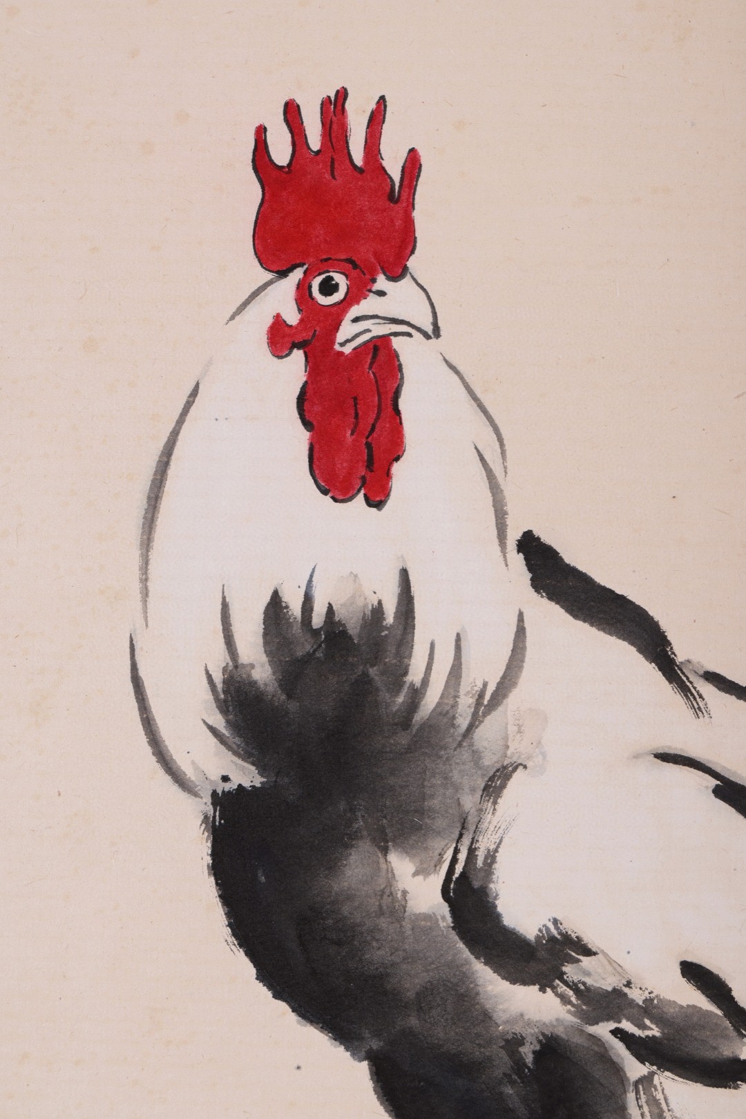 徐悲鸿 群鸡图 立轴 精装裱 画心尺寸115x67cm#艺术古董收藏品鉴赏