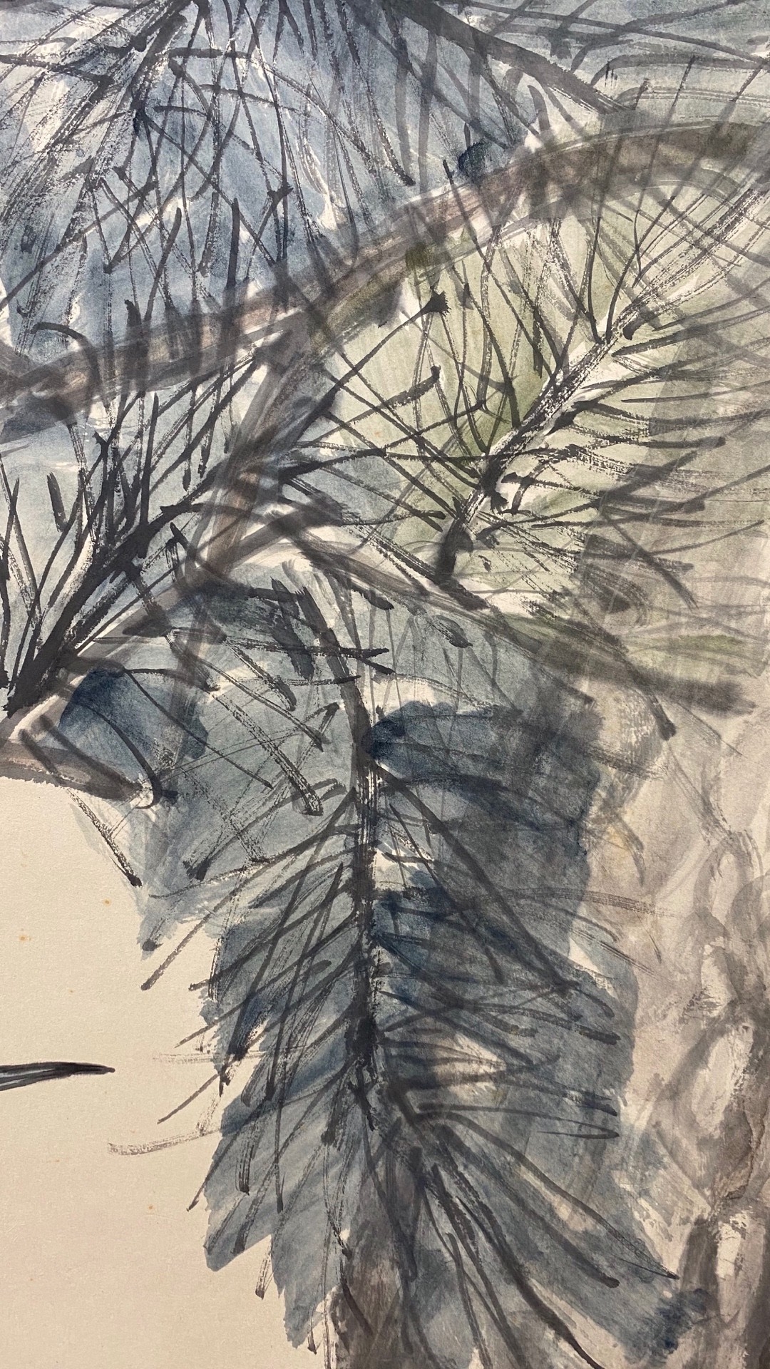 齐白石 松鹤延年 纸本立轴  画芯尺寸:134*68cm 赠出版物#收藏# #商业
