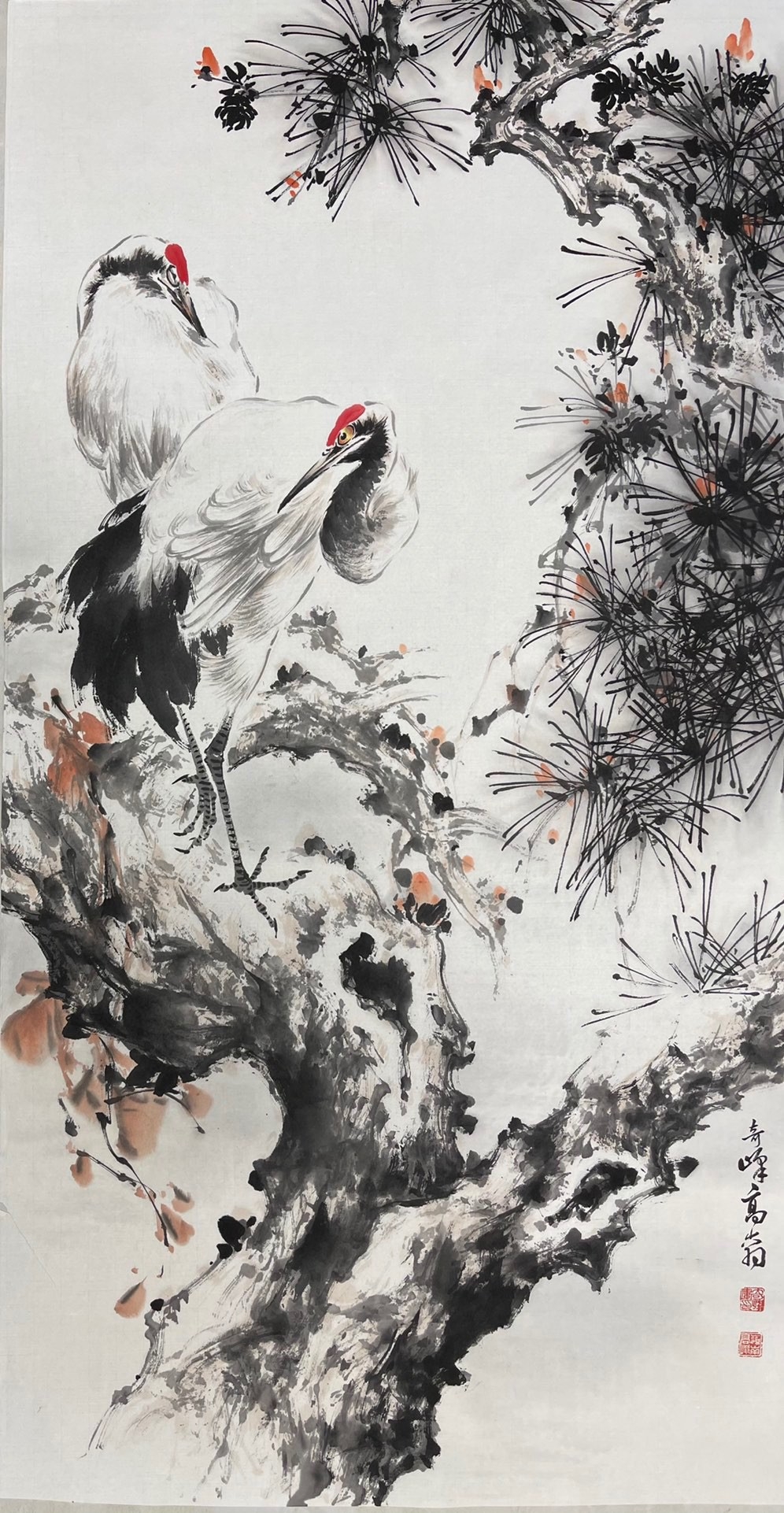 高奇峰, 精品花鸟,尺寸100x53cm#博物馆# #艺术古董收藏品鉴赏# #晒晒