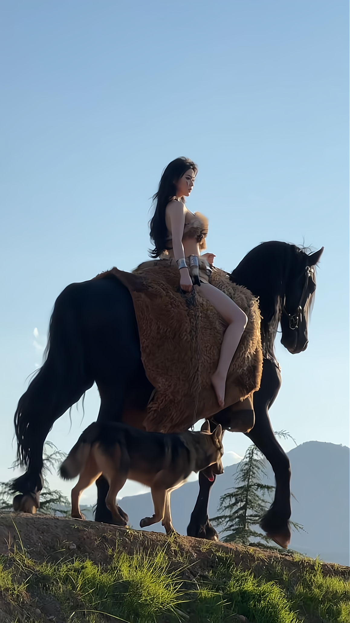 雪山的女儿,信仰应该是天地和自由!#骑马