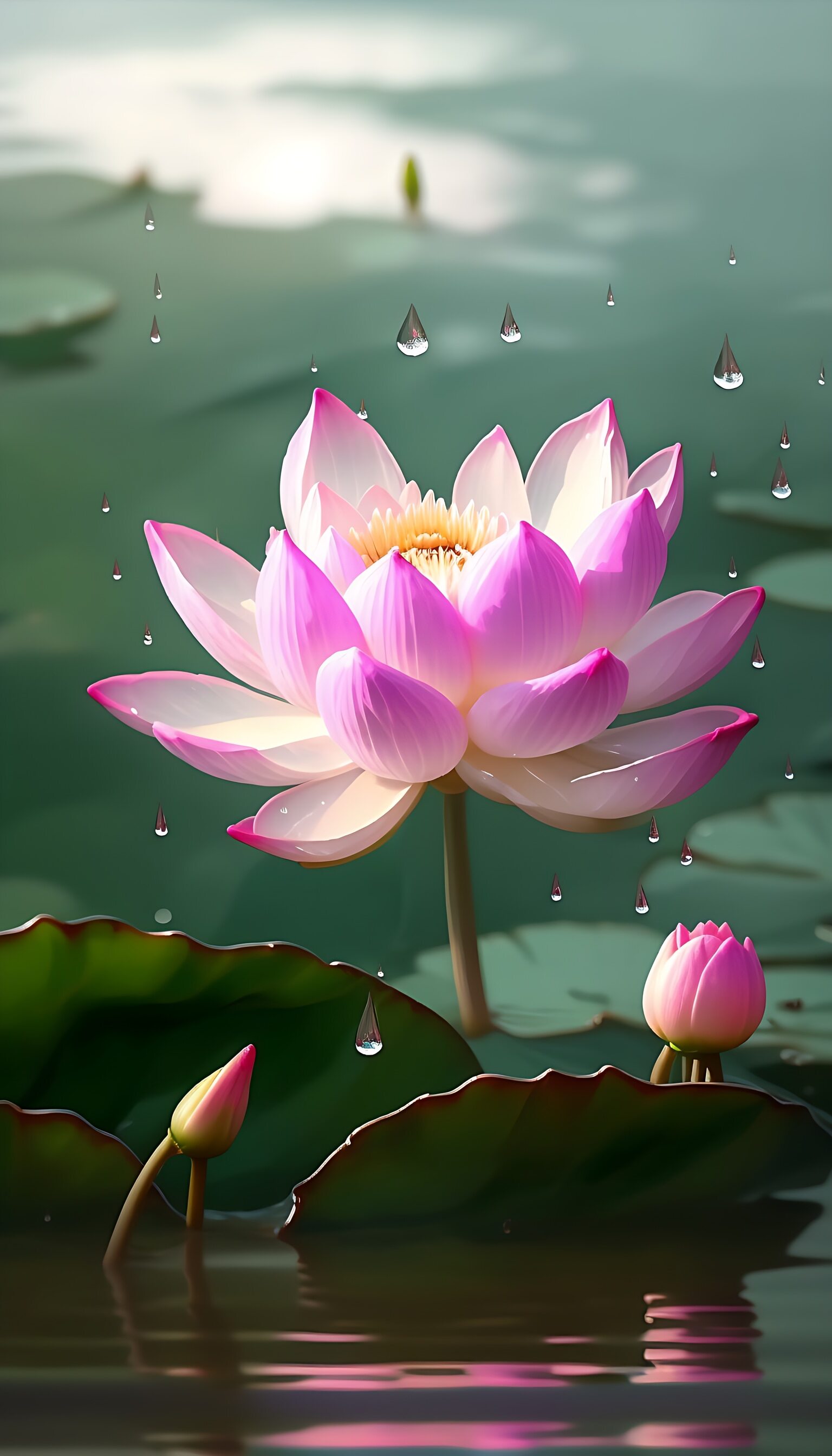 高清荷花壁纸拿去 出淤泥而不染,濯清涟而不妖,中通外直,不蔓不枝