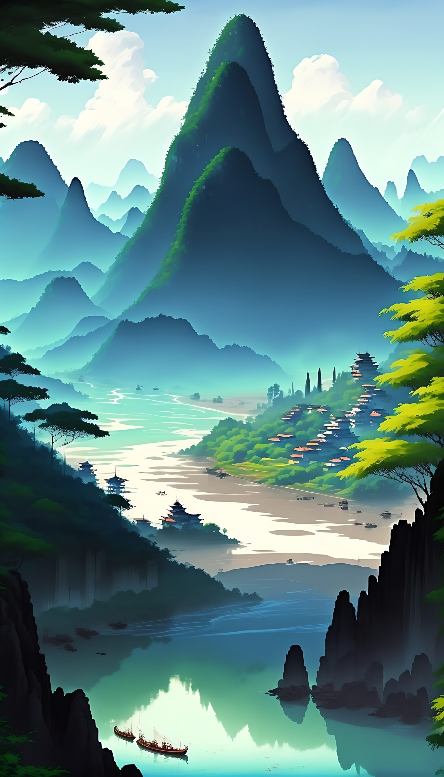 山青花欲燃,春水绿无边