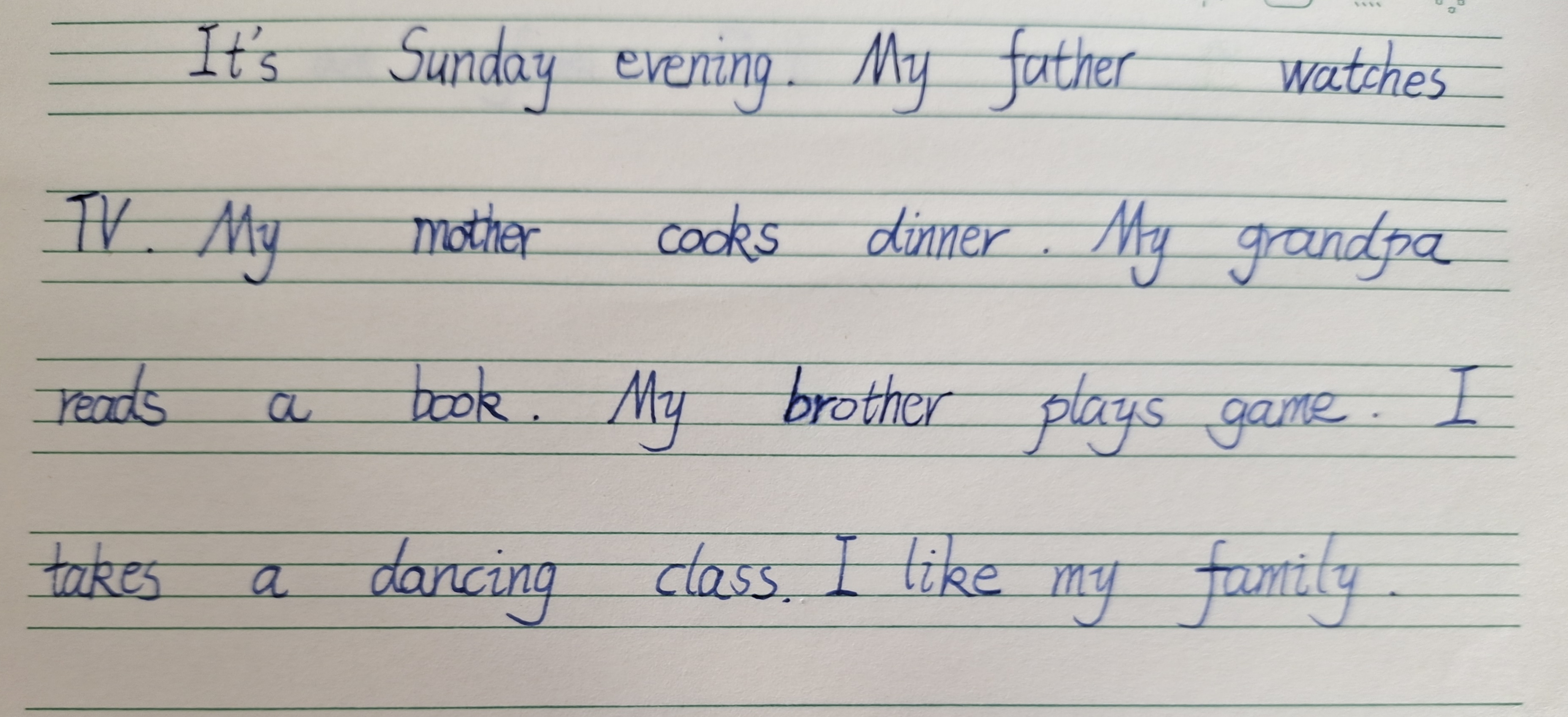 周末五年级英语作文