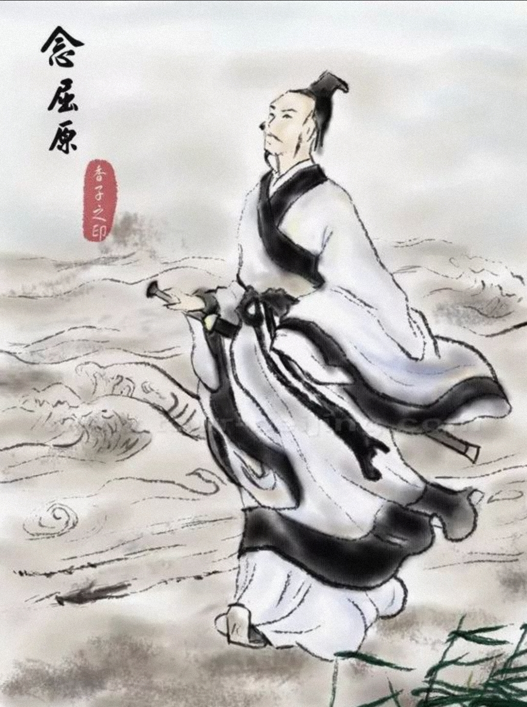 战国时期有个不得不提的名人屈原,他写了离骚,后来又跳了江,吃粽子的