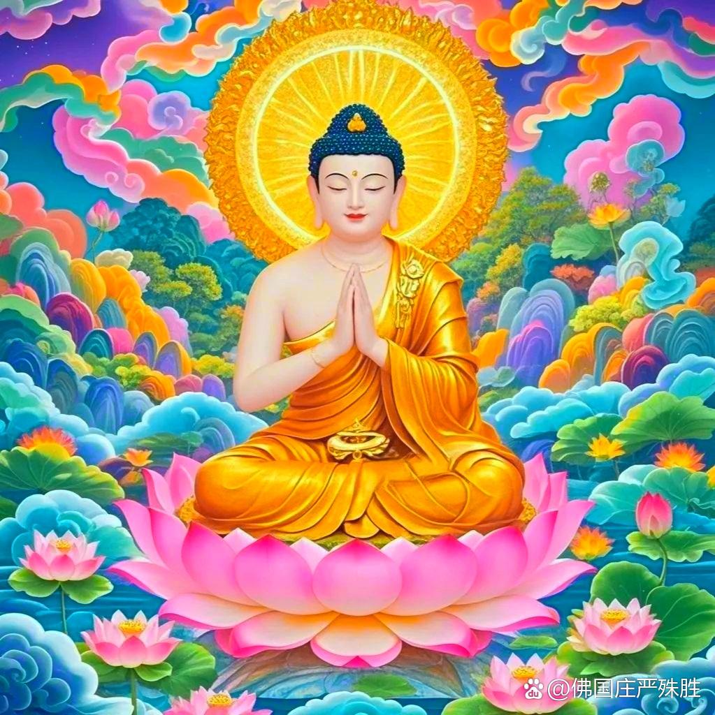 在繁忙的生活里,找到属于自己的那片宁静,就像图中佛陀般,坐落于莲花