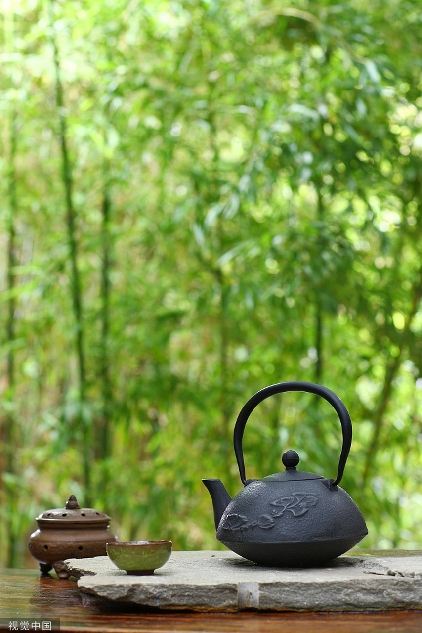茶壶与竹林