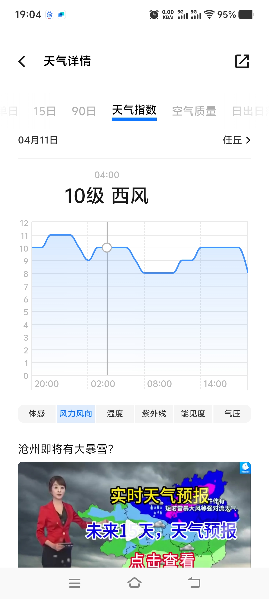 天气预报大风今日情况