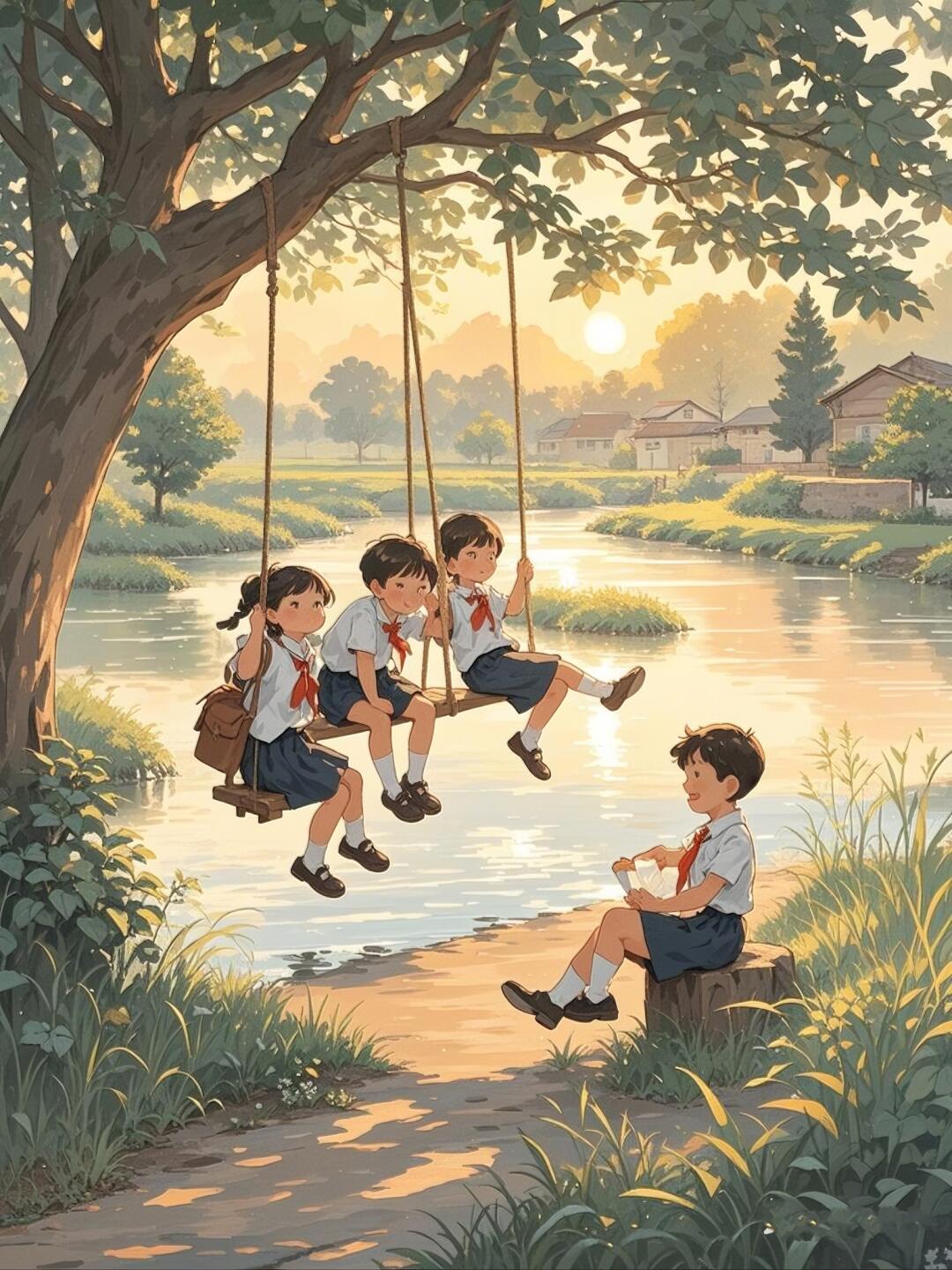 热 童年老家图片童年老家童年老家图片大全童年棵80后农村校园榕树下