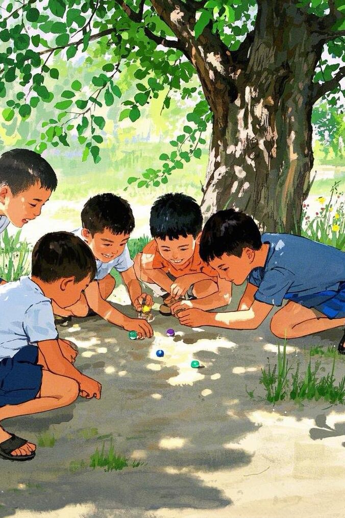 童年玩耍的图片很久以前的玩闹的小学生童年玩弹珠图片孩子游戏玩耍的