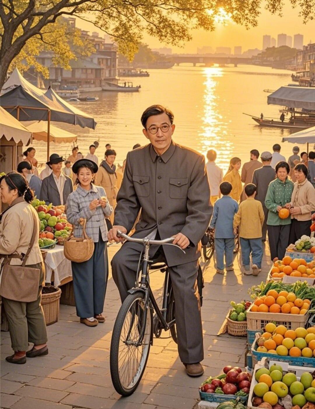 街边老槐树的影子,仿佛也在诉说着往昔岁月