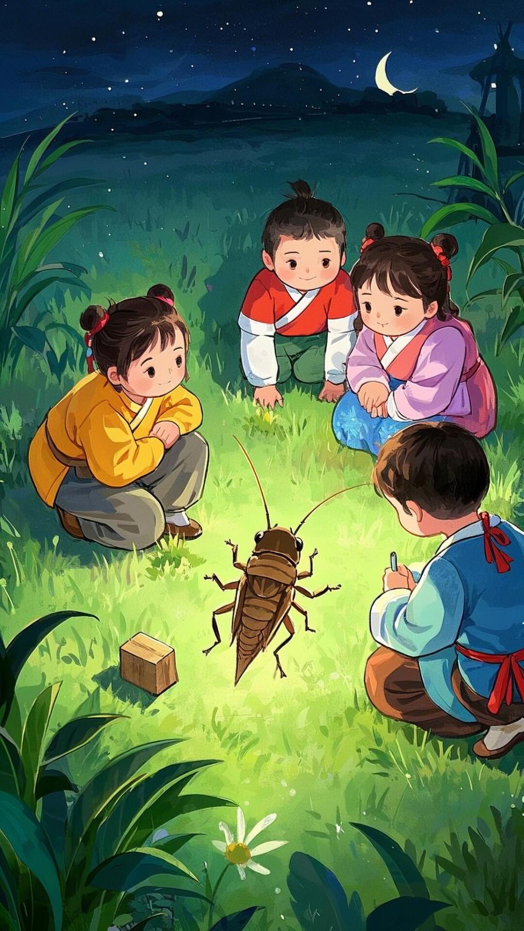 犹记小时候,残垣断壁处,杂草丛生间,便是蛐蛐的天地