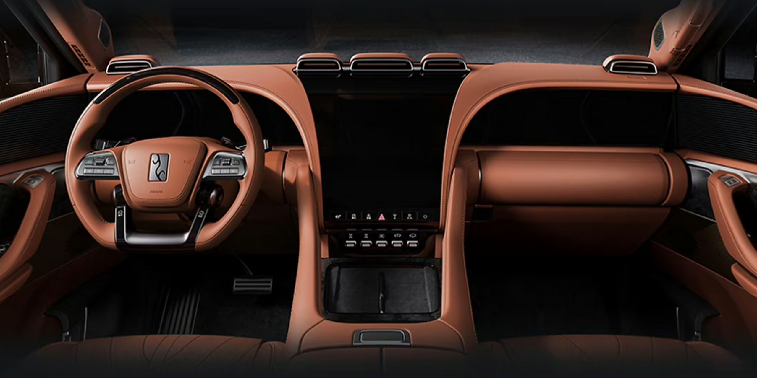 国产百万级别的豪车内饰用料好起来了,比亚迪公布了仰望u8的内饰,不愧