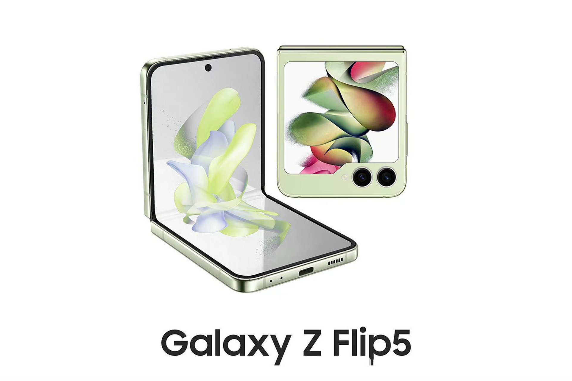 颜值进步很大,三星galaxy z flip 5最新渲染图曝光,外屏尺寸实用性更