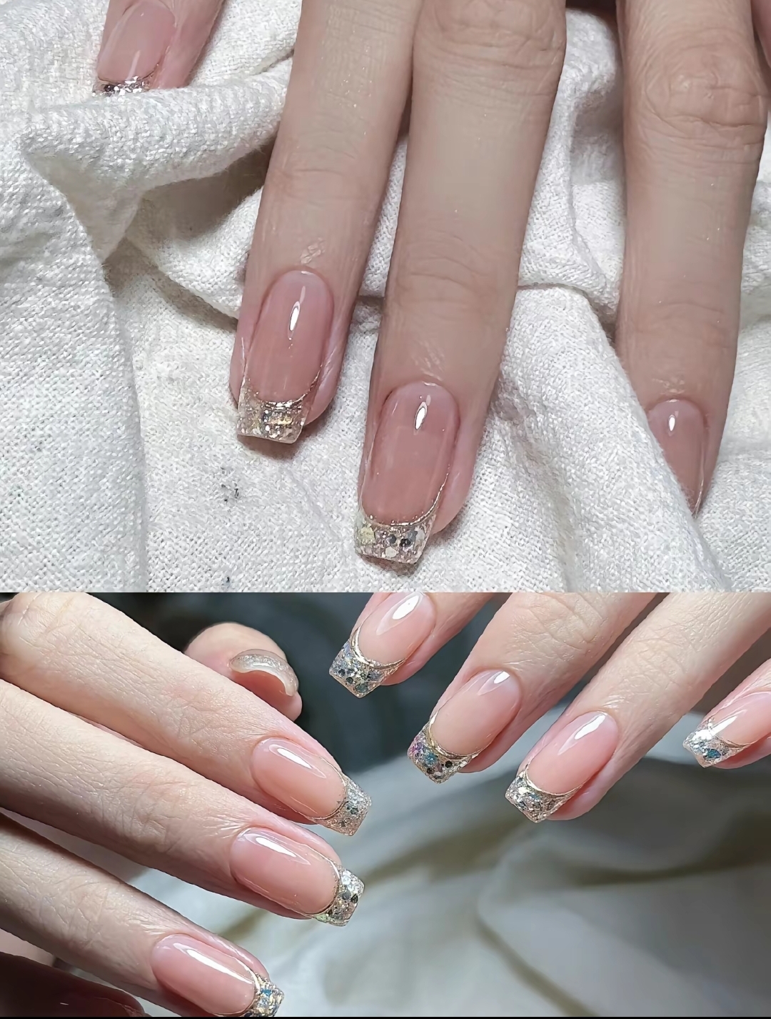 显白清新美甲# #知识校园# #美甲款式# #上班族低调气质美甲超