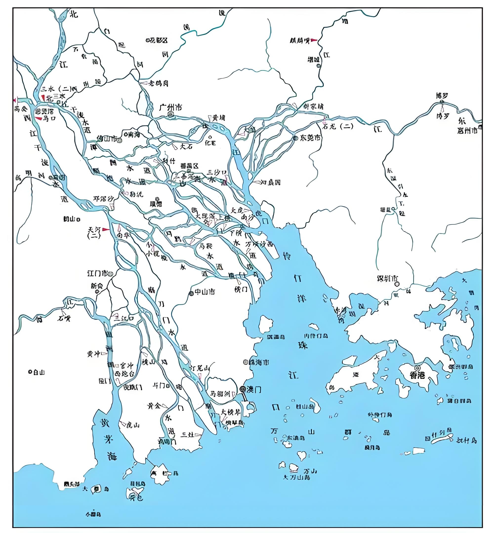 河口三角洲地形图图片