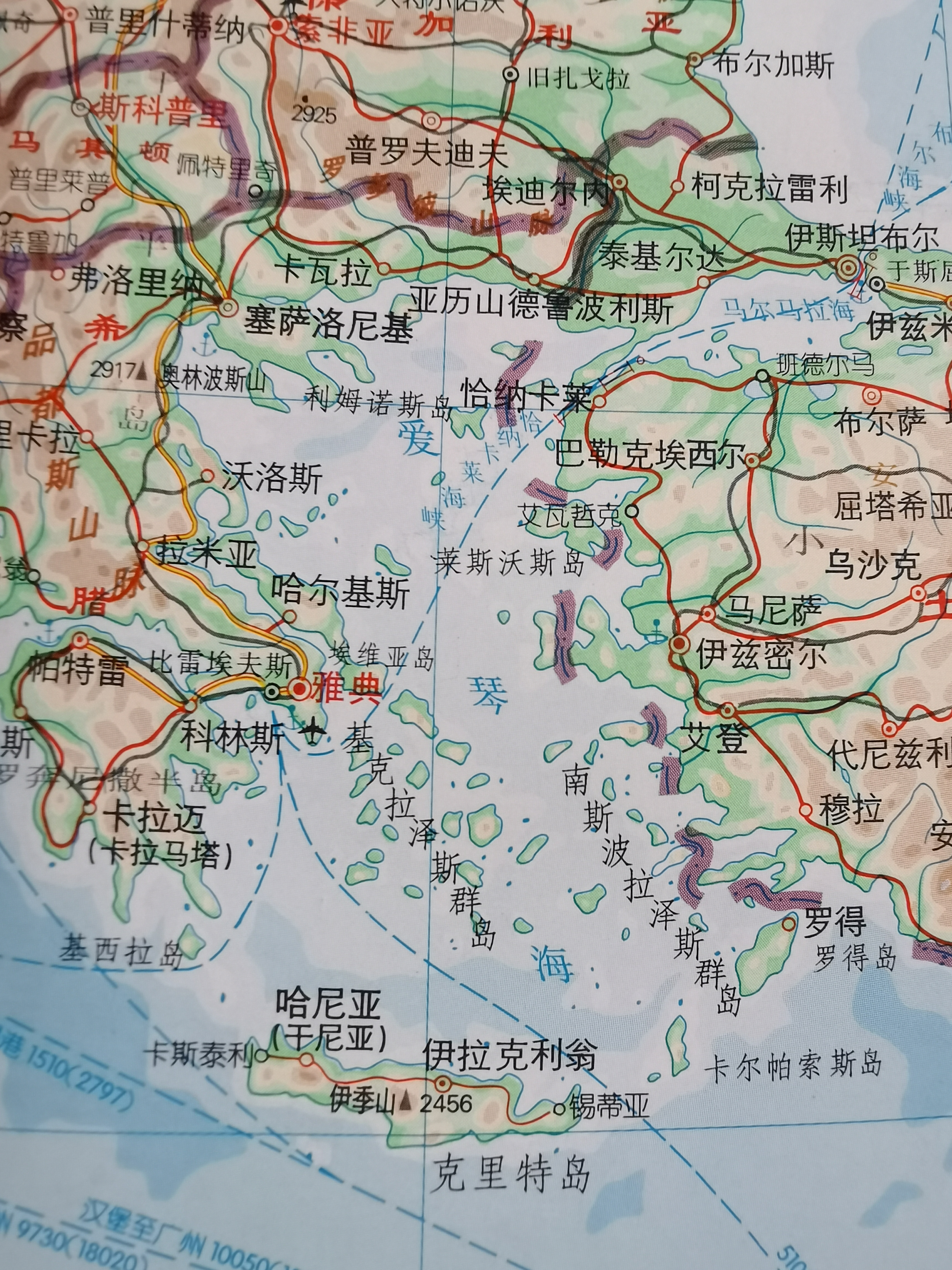 爱琴海诸岛地图图片