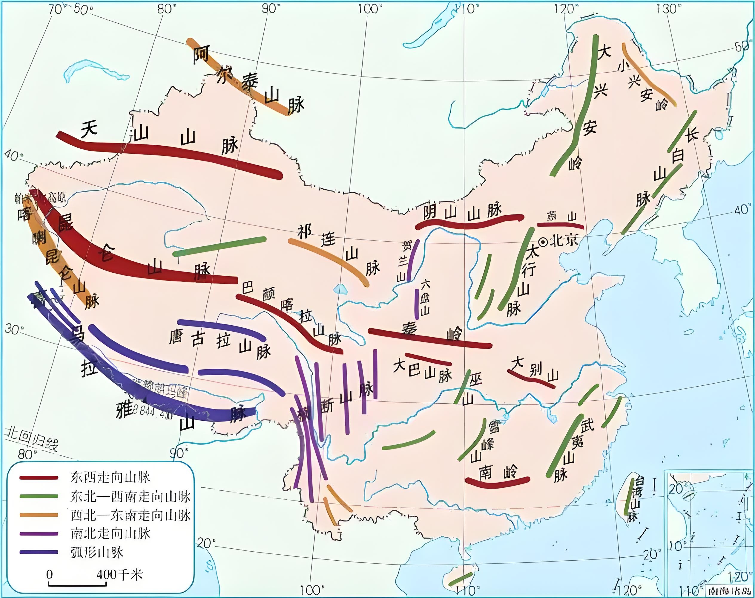 中国北方地区 地形图图片