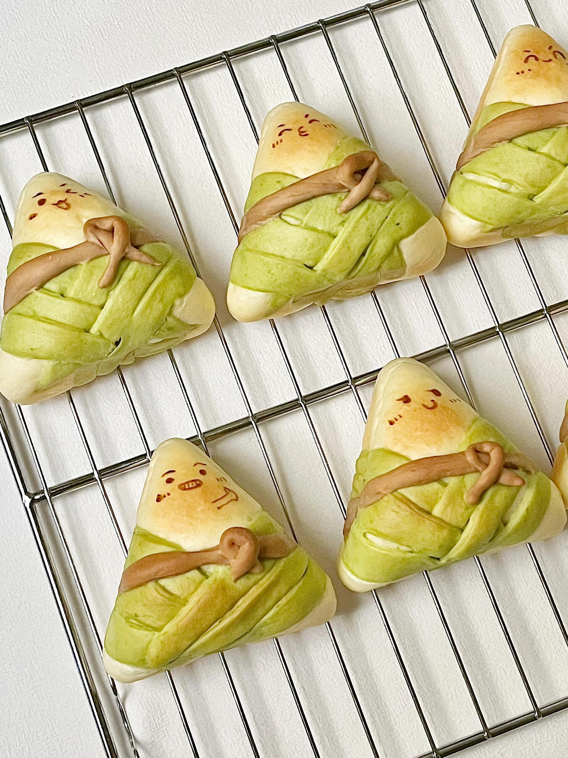 简单又好做的粽子面包,赶紧做起来