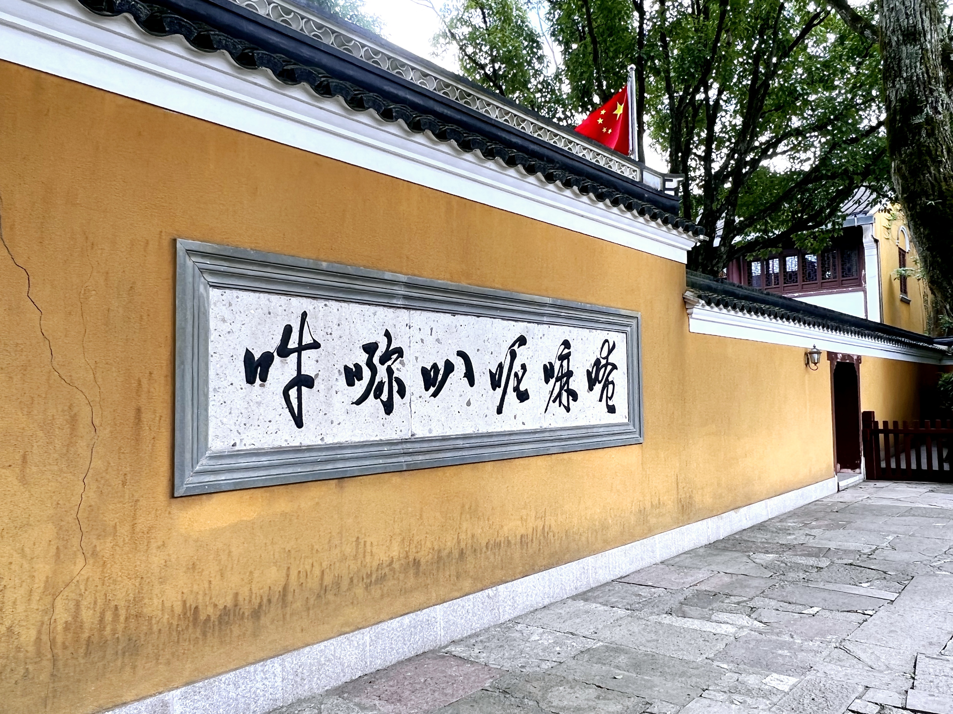 普陀山,徒步上山,去看磐陀石.